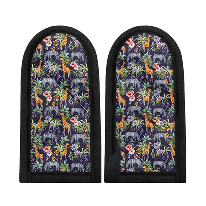 Tropical Zebra Giraffe Pattern Print Skillet Handle Cover