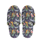 Tropical Zebra Giraffe Pattern Print Slippers