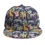 Tropical Zebra Giraffe Pattern Print Snapback Cap