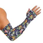 Tropical Zebra Giraffe Pattern Print Sun Protection Arm Sleeves