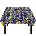 Tropical Zebra Giraffe Pattern Print Tablecloth