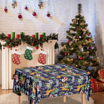 Tropical Zebra Giraffe Pattern Print Tablecloth