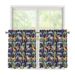 Tropical Zebra Giraffe Pattern Print Tier Curtains