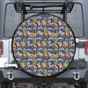 Tropical Zebra Giraffe Pattern Print Tire Cover