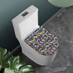 Tropical Zebra Giraffe Pattern Print Toilet Lid Cover