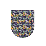 Tropical Zebra Giraffe Pattern Print Toilet Lid Cover