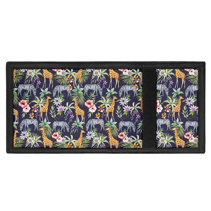 Tropical Zebra Giraffe Pattern Print Trifold Wallet
