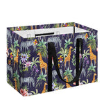 Tropical Zebra Giraffe Pattern Print Utility Tote Bag