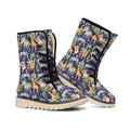 Tropical Zebra Giraffe Pattern Print Winter Boots