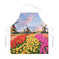 Tulip Field Print Adjustable Apron
