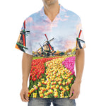 Tulip Field Print Aloha Shirt