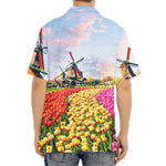 Tulip Field Print Aloha Shirt
