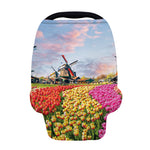 Tulip Field Print Baby Seat Cover