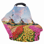 Tulip Field Print Baby Seat Cover