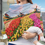 Tulip Field Print Baby Seat Cover