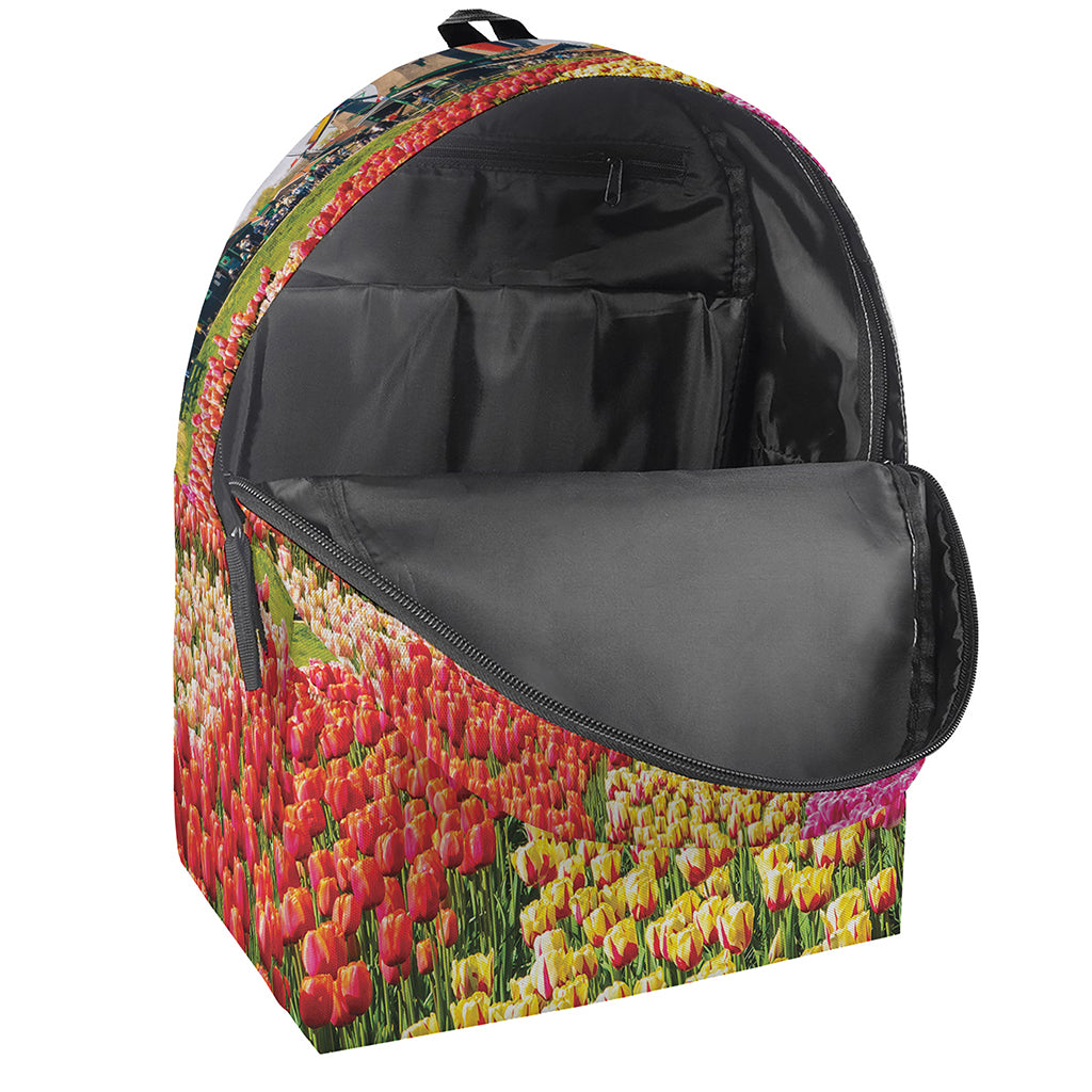 Tulip Field Print Backpack