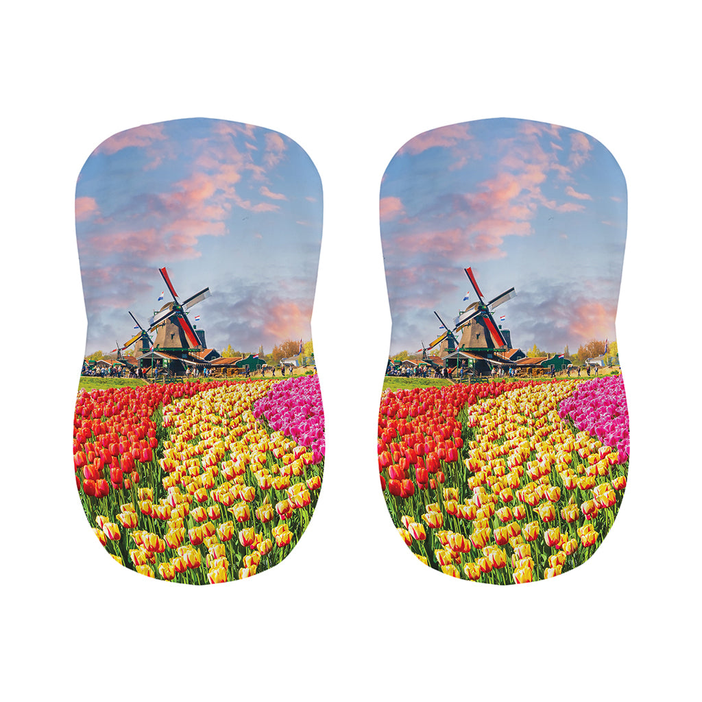 Tulip Field Print Bar Stool Covers
