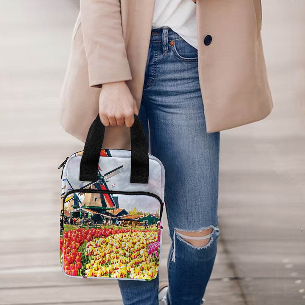 Tulip Field Print Bible Tote Bag