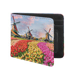 Tulip Field Print Bifold Wallet