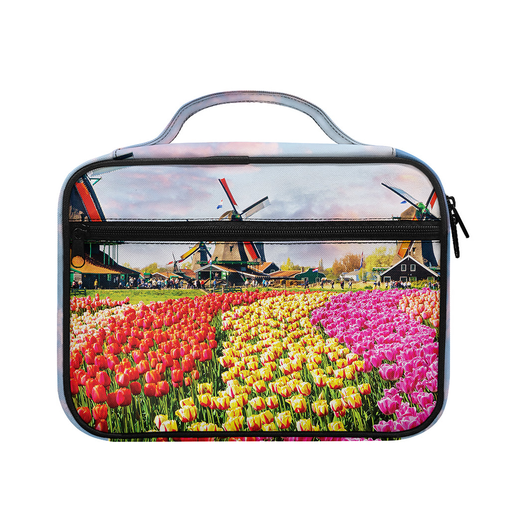 Tulip Field Print Briefcase Bible Bag