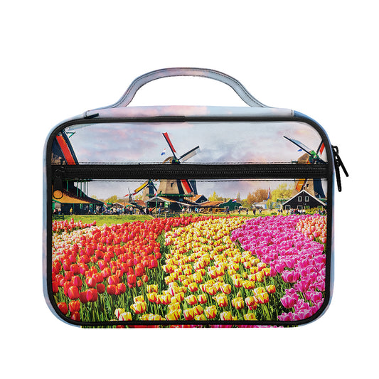 Tulip Field Print Briefcase Bible Bag