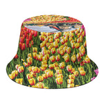 Tulip Field Print Bucket Hat