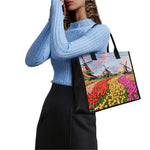 Tulip Field Print Canvas Tote Bag