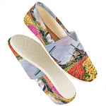 Tulip Field Print Casual Shoes