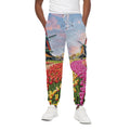 Tulip Field Print Cotton Sweatpants