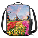 Tulip Field Print Crossbody Lunch Bag