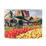 Tulip Field Print Drum Lamp Shade