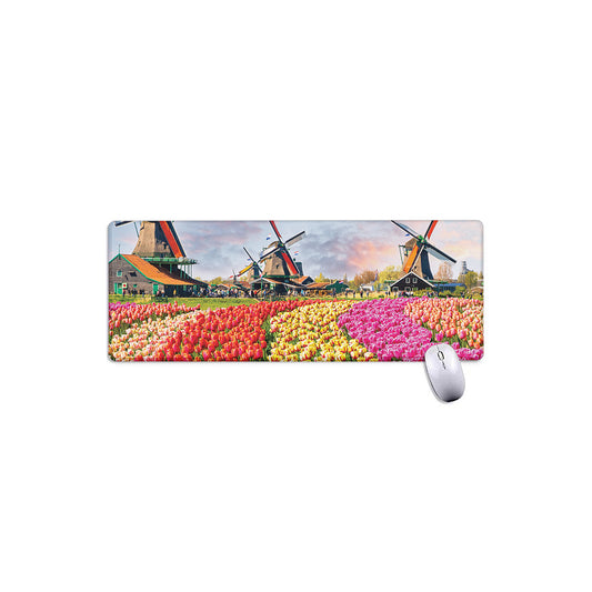 Tulip Field Print Extended Mouse Pad