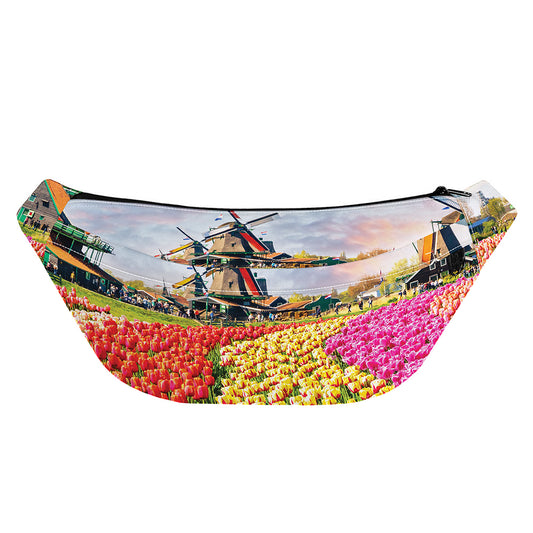 Tulip Field Print Fanny Pack