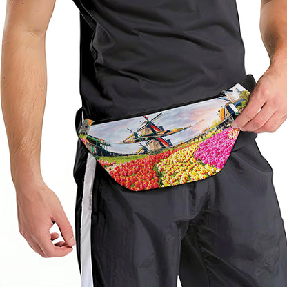 Tulip Field Print Fanny Pack