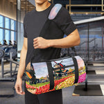 Tulip Field Print Gym Bag