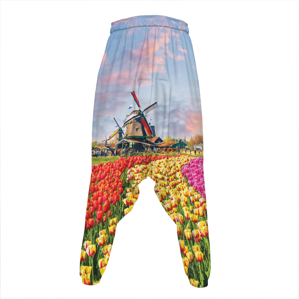 Tulip Field Print Hammer Pants