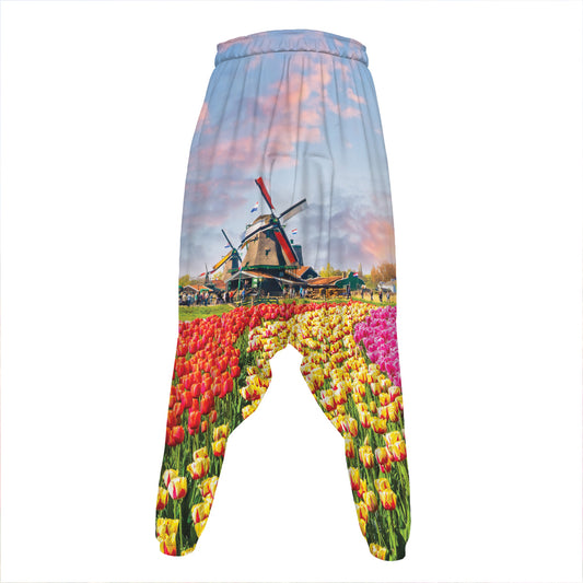 Tulip Field Print Hammer Pants