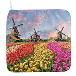 Tulip Field Print Hand Towel