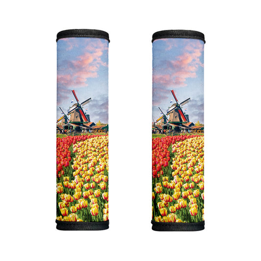 Tulip Field Print Handle Covers