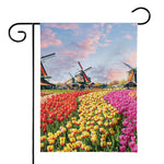 Tulip Field Print House Flag
