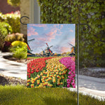 Tulip Field Print House Flag