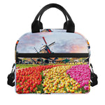 Tulip Field Print Insulated Lunch Bag