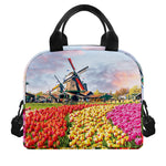 Tulip Field Print Insulated Lunch Bag