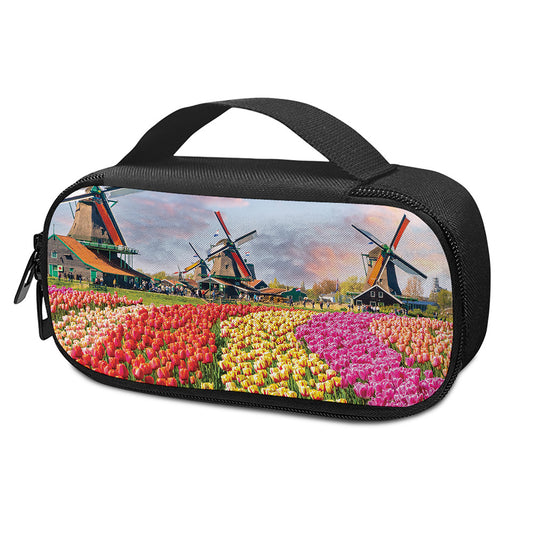 Tulip Field Print Insulin Cooler Travel Case