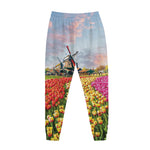 Tulip Field Print Jogger Pants