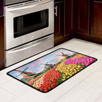 Tulip Field Print Kitchen Mat