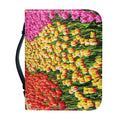 Tulip Field Print Leather Bible Cover