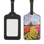 Tulip Field Print Luggage Tag