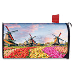 Tulip Field Print Mailbox Cover
