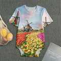 Tulip Field Print Men's Bodysuit